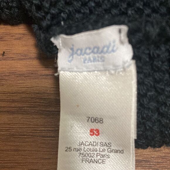 Jacadi Girls Black Knit Beanie with Side Bow. Size 53 (10-12). - Picture 3 of 4